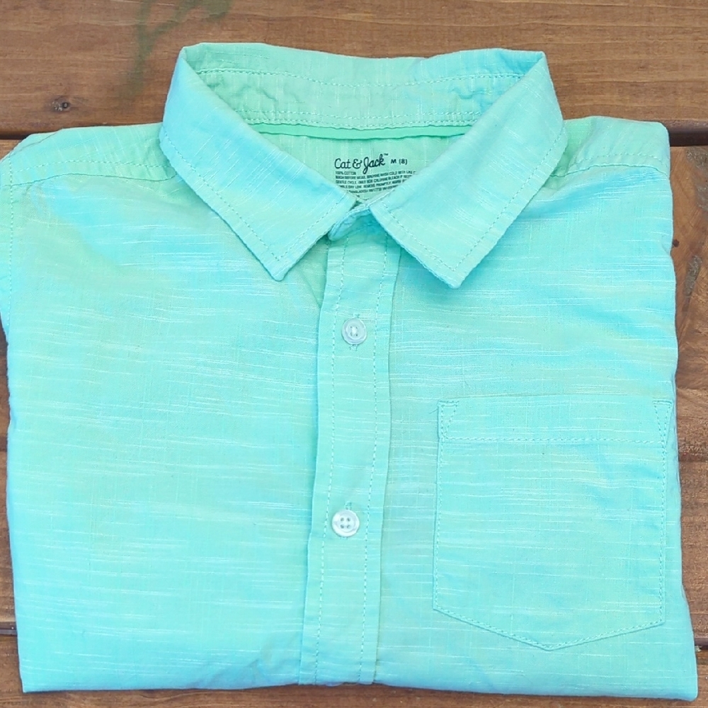 Cat & Jack Mint Green Collared Shirt